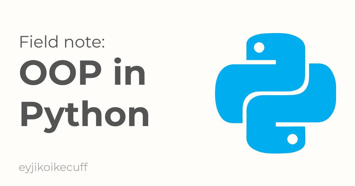 OOP in python - The pythonic way